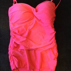 Coral colored one piece excellent condition